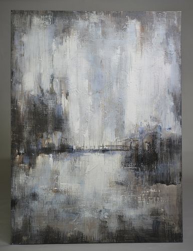 Large abstract oil painting 35x37
