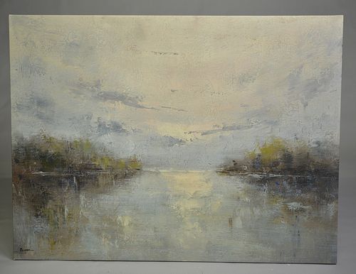 Gallery wrap of Giclee on canvas, lake view