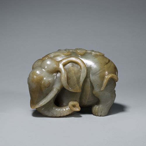 A jade elephant ornament 
