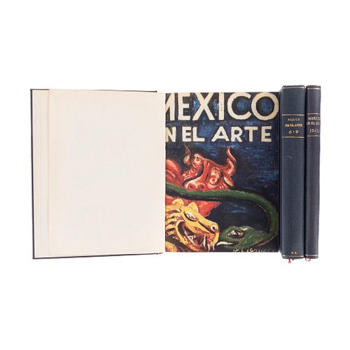 Solana, Rafael. México en el Arte. México: Instituto Nacional de Bellas Artes - SEP, 1848 - 1952. Números 1 - 11, en tres volúmenes.
