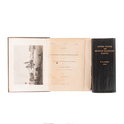 Emory, William Hemsley. Report of the United States and Mexican Boundary Survey... Washingtong, 1857-59. T. I-II. Pzs 2