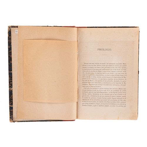 Arrangoiz y Berzabal, Francisco de Paula. Apuntes para la Historia del Segundo Imperio Mejicano. Madrid, 1869. 1er edición.