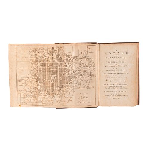 Chappe D'Auteroche, Jean. A Voyage to California, to Observe The Transit of Venus. London, 1778. 1 mapa.