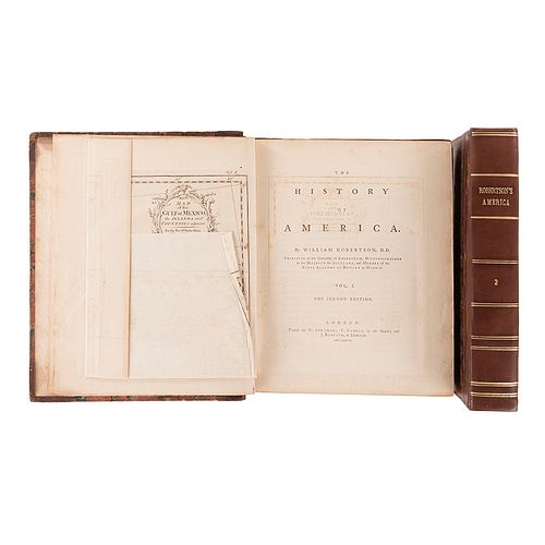 Robertson, William. The History of America. London: Printed for W. Strahan; T. Cadell, 1778. 4 mapas 1 lámina Pzs 2.