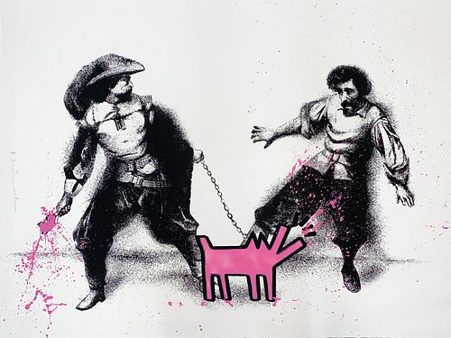 Mr. Brainwash - Watch Out! (Large Pink)