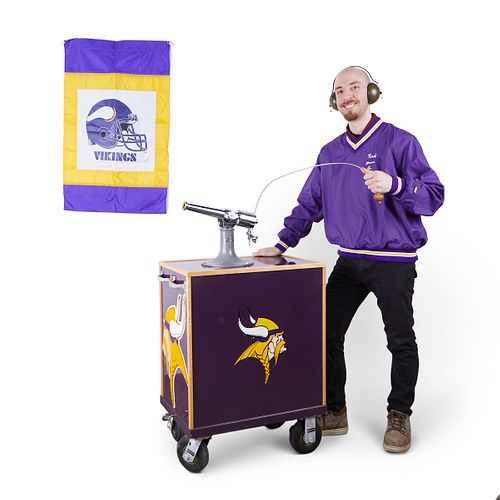 Minnesota Vikings Football Game Used Cannon and Cart