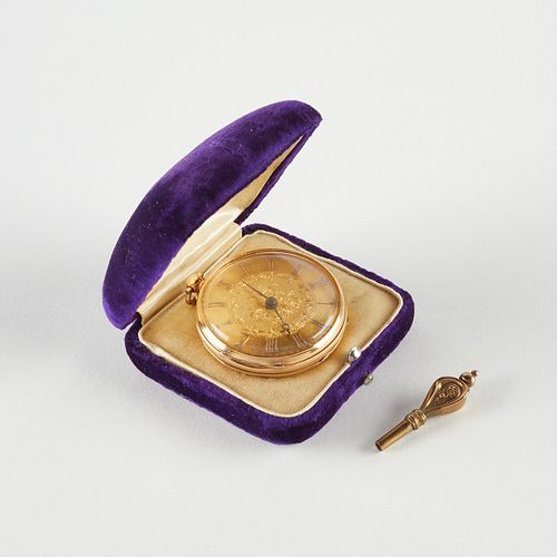 E.A. Brown English Pocket Watch 18K Gold