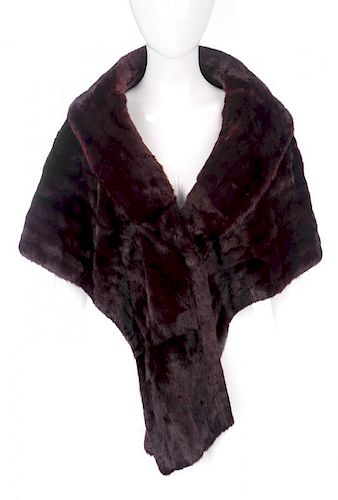 Two fur stoles. To include a dyed ermine stole featuring a reinforced collar, long front panels and