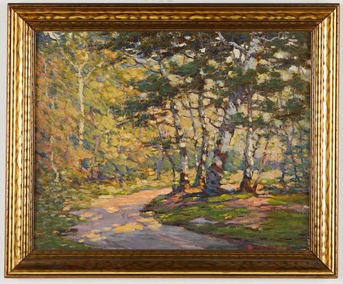 Carl Rawson Woodland Landscape Painting