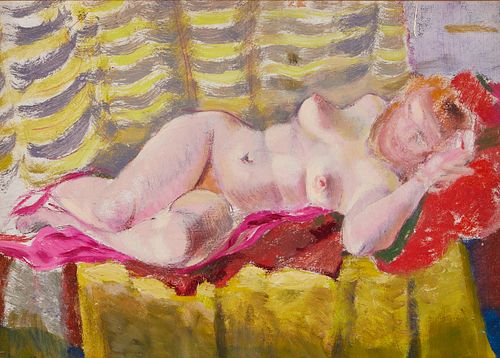 Clement Haupers Painting Reclining Nude
