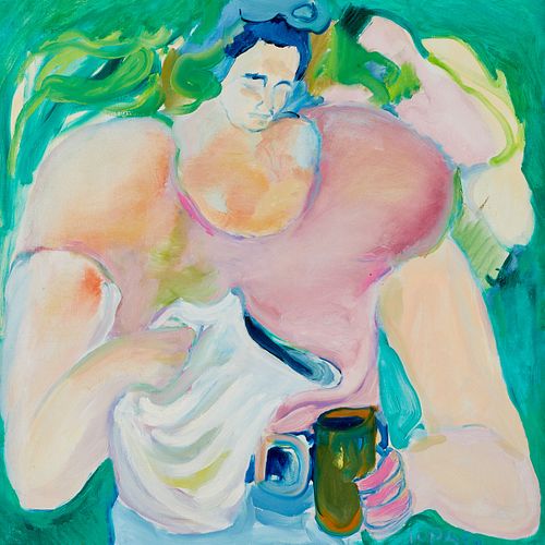 Jerome Tupa "Woman Pouring" Painting