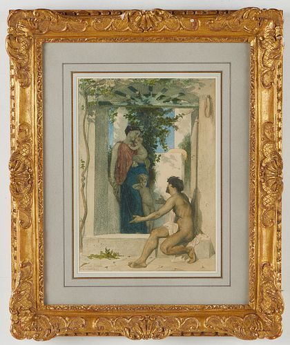 William Bouguereau Watercolor Painting