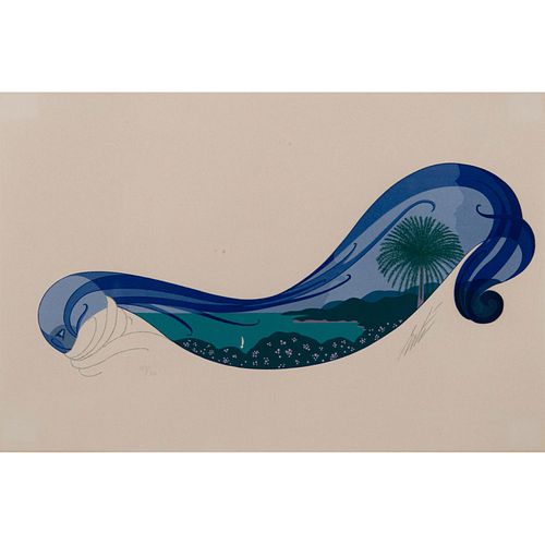 Erte (French, 1892-1990) Signed Serigraph, The Riviera