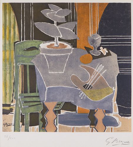Georges Braque "Nature Morte a la Palette" Lithograph