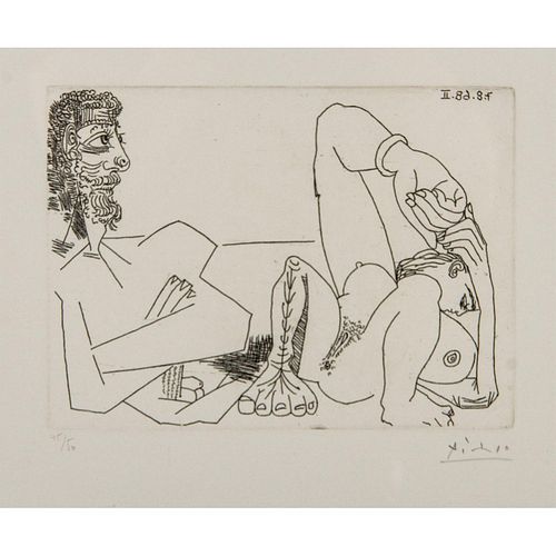 Pablo Picasso (Spain, 1881-1973) Signed Etching Bloch 1735