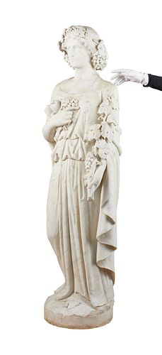 Life Size Victorian Marble Sculpture of Female Figure