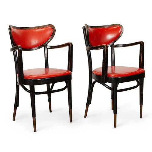 Set of 2 Thonet Austrian Mid-Century Chairs