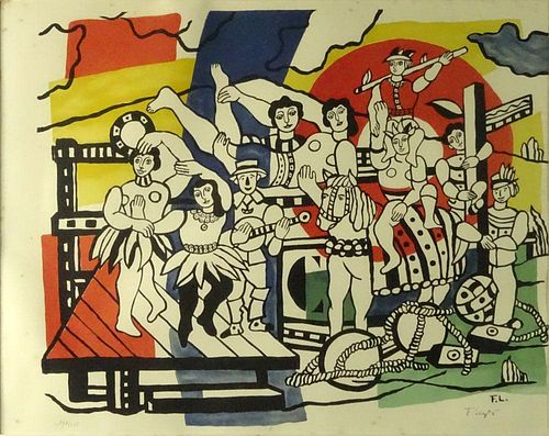 Fernand Léger, French (1881-1955) Color Lithograph "Le Grande Parade" circa 1955.