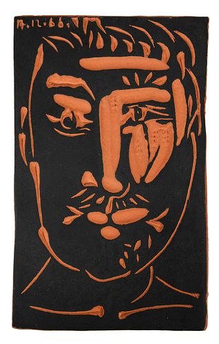 Pablo Picasso Plaque, Man's Face