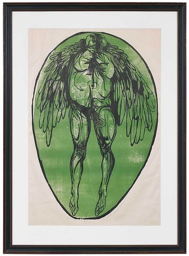Leonard Baskin Print, Icarus