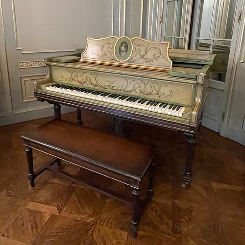 Polychrome Painted Weber Duo-Art Grand Piano