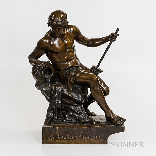Emile Louis Picault (French, 1833-1915) Bronze  La Source du Pactole