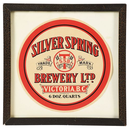 SILVER SPRING BREWERY PAPER ADVERTISEMENT.