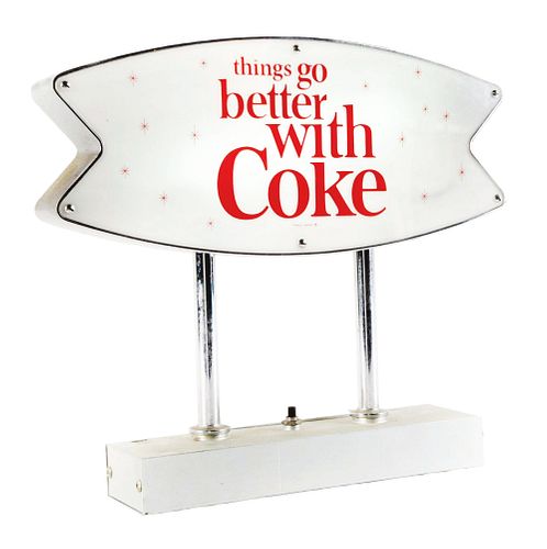 THINGS GO BETTER WITH COKE DOUBLE-SIDED PLASTIC FACE LIGHT-UP.