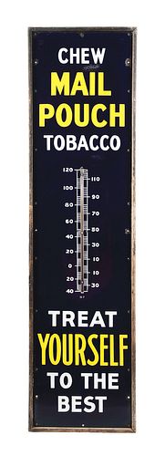 6' MAIL POUCH TOBACCO THERMOMETER.