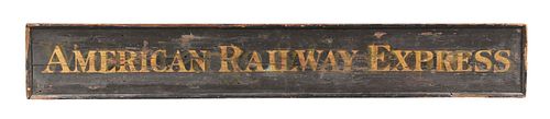 SCARCE AMERICAN RAILWAY EXPRESS WOODEN "SAND" SIGN