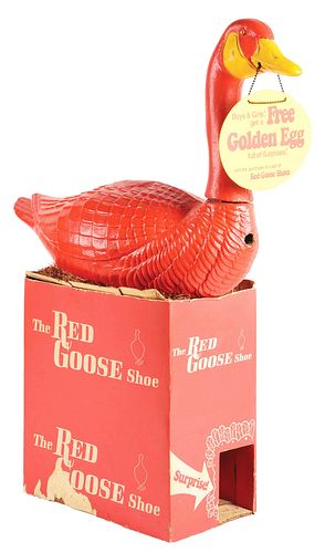 PROMOTIONAL RED GOOSE SHOES DISPLAY.