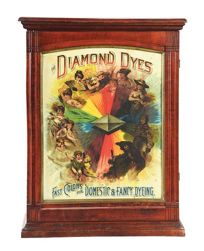 THE DIAMOND DYES "EVOLUTION" DISPLAY CABINET.