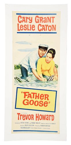FATHER GOOSE LINEN-BACKED MOVIE POSTER.