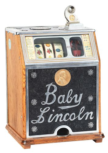 5¢ WATLING BABY LINCOLN SLOT MACHINE.