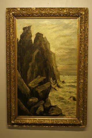 CLIFFS IN CALIFORNIA OIL PAINTING