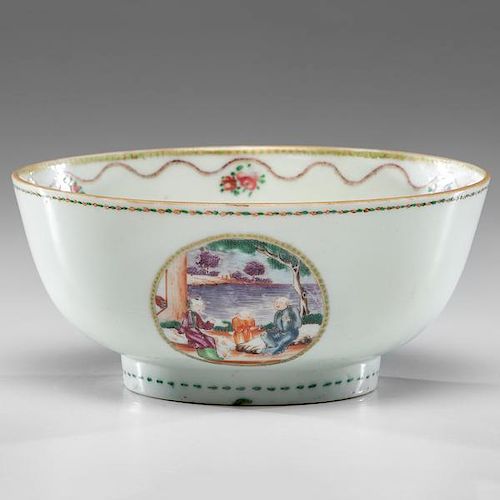 Chinese Export Punch Bowl 