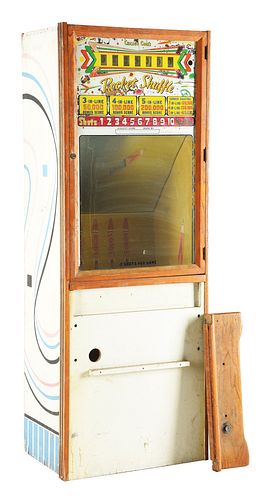 1958 CHICAGO COINS "ROCKET SHUFFLE" ARCADE SHUFFLE BOARD GAME.