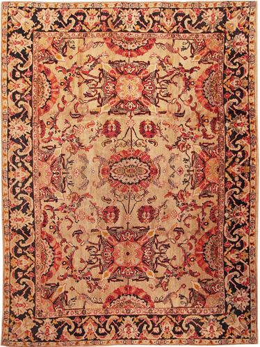 Antique English Axminster Rug 13 ft x 9 ft 8 in (3.96 m x 2.95 m)