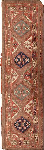 Antique Central Asian Yomut Rug 5 ft 7 in x 1 ft 7 in (1.7 m x 0.48 m)