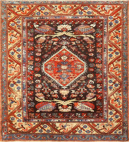 Rare Antique Tribal Turkish Kula Rug 5 ft 6 in x 4 ft 8 in (1.68 m x 1.42 m)