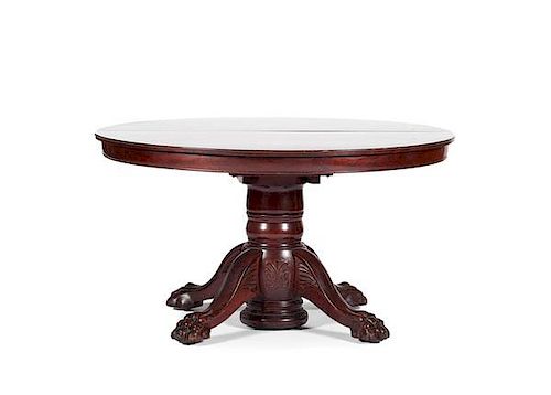Robert Mitchell Furniture Co. Mahogany Dining Table with Four Leaves, Plus 