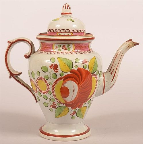 Kings Rose Soft Paste Dome Top Coffee Pot.