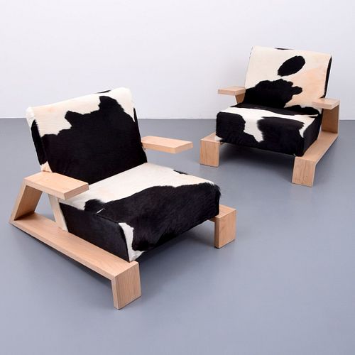 Pair of "Elephant" Lounge Chairs, Manner of Jean-Michel Frank