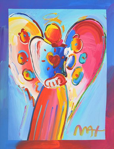 Peter Max Mixed Media Work on Paper
