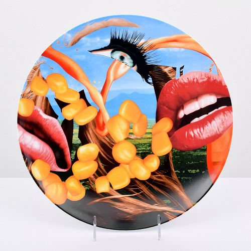 Jeff Koons "Lips" Porcelain Plate