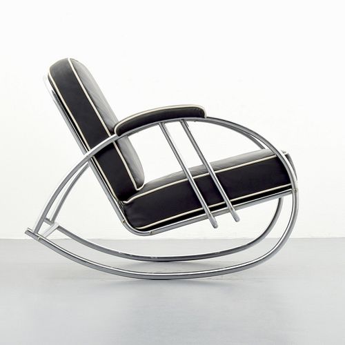 Large Wolfgang Hoffmann Rocking Chair, Machine Age