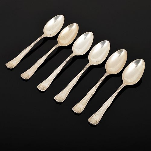 Set of 6 Tiffany & Co. "Wave Edge" Spoons