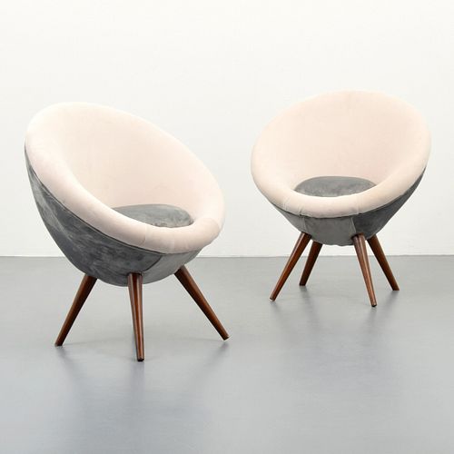 Pair of Lounge Chairs, Manner of Ico Parisi