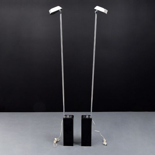 Pair of Large Floor Lamps, Manner of George Kovacs