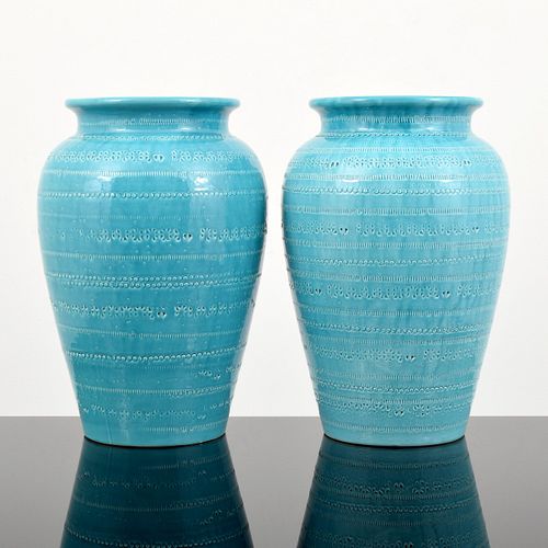 Pair of Large Vases / Vessels Attributed to Aldo Londi 